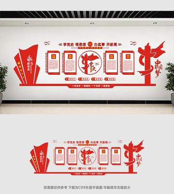 党史动员大会文化墙 党史动员大会文化墙