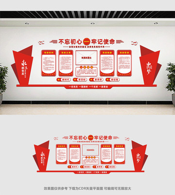 共筑中国梦党建文化墙