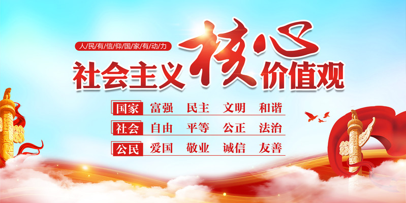 社会主义核心价值观党建展板 社会主义核心价值观党建展板