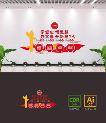 党史学习教育文化墙 党史学习教育文化墙
