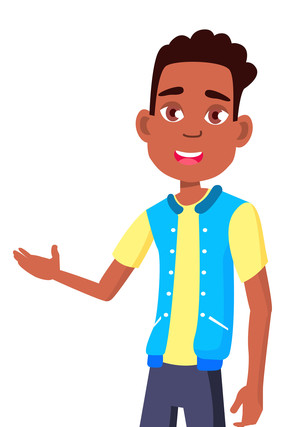 漫画风站立的男孩元素 漫画风站立的男孩元素