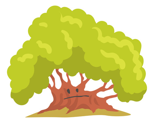 手绘风大树拟人表情包 手绘风大树拟人表情包