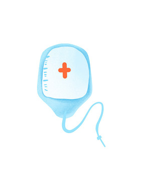 医疗滴液吊瓶手绘