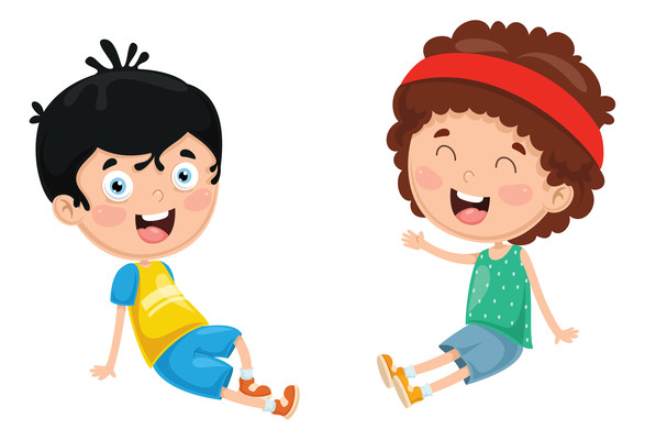 坐在地上聊天的男孩元素 坐在地上聊天的男孩元素