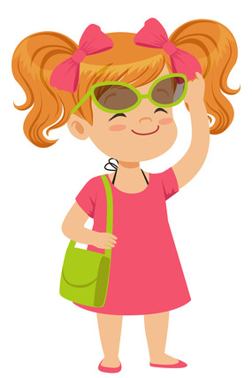 背着包的女孩元素 背着包的女孩元素