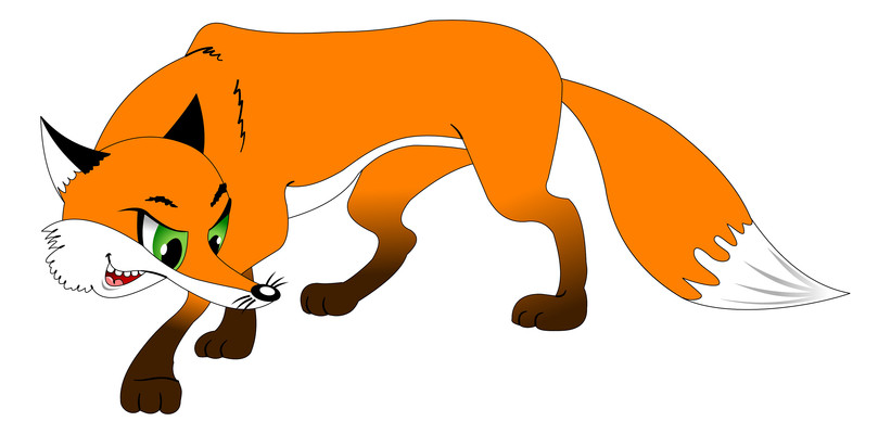 卡通阴险的狐狸元素 卡通阴险的狐狸元素