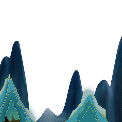 手绘卡通高山山峰山脉免抠 PNG