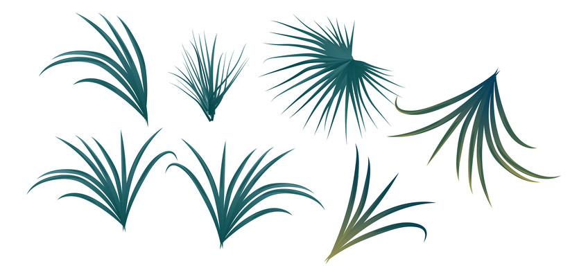 多颗绿色小草元素 多颗绿色小草元素