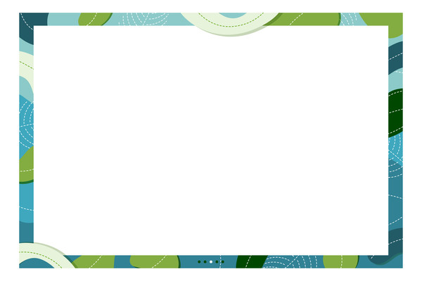 卡通绿色边框元素 卡通绿色边框元素