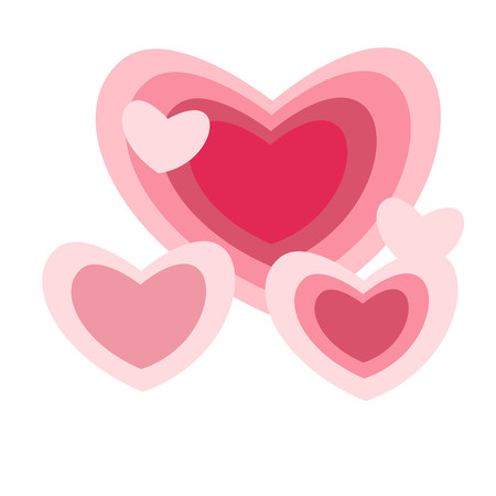 多层的爱心 PNG