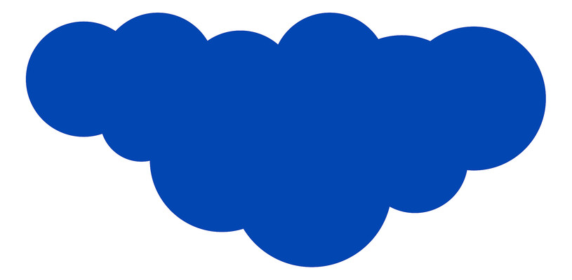 卡通蓝色的云朵元素 卡通蓝色的云朵元素