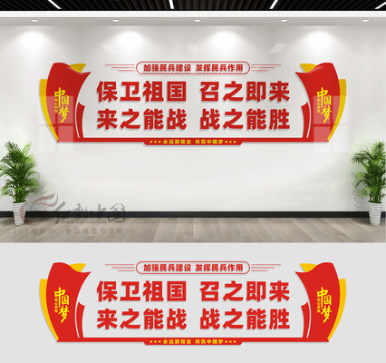 民兵之家文化墙宣传标语 民兵之家文化墙宣传标语