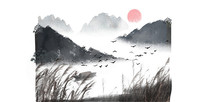 ֻ濨ͨˮīɽˮ«έpng