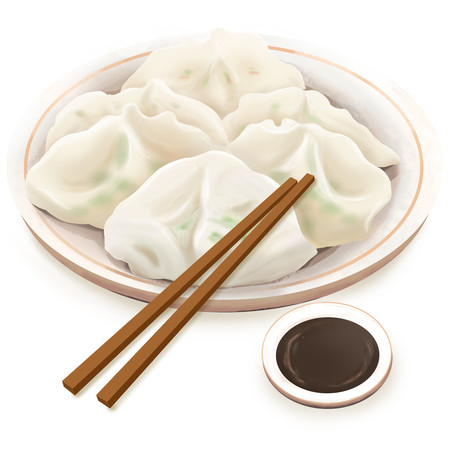 饺子春节食物插画 饺子春节食物插画