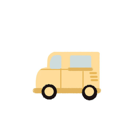 黄色小车手绘 黄色小车手绘