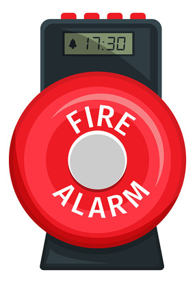 卡通红色计时器元素 卡通红色计时器元素