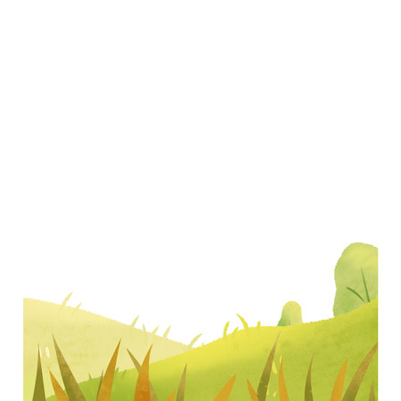 手绘草坪风景 PNG