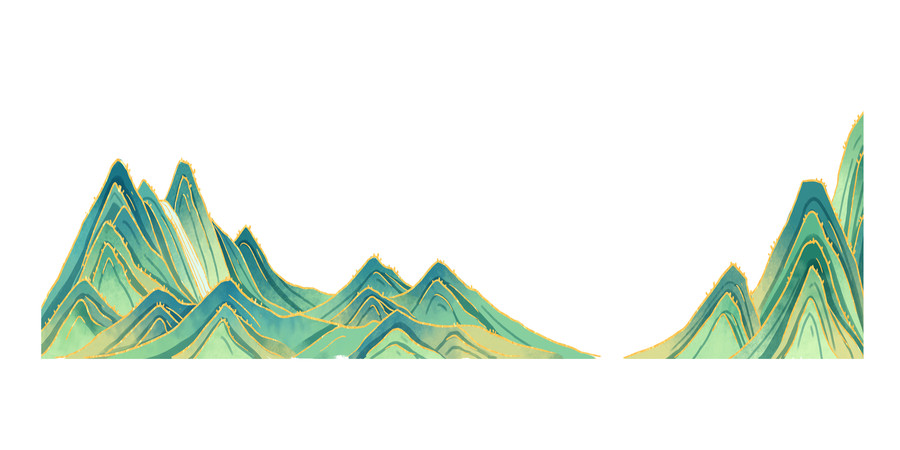 手绘卡通高山山脉山峰免抠 PNG