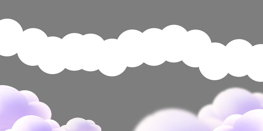 卡通手绘白云彩色云彩装饰免抠png 卡通手绘白云彩色云彩装饰免抠png