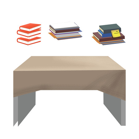 卡通手绘桌子书本书籍免抠 卡通手绘桌子书本书籍免抠
