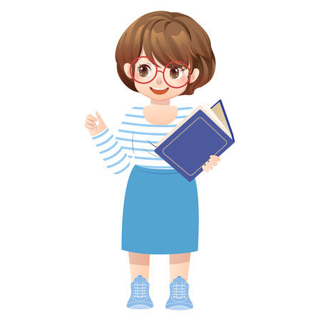 上课的老师插画元素 上课的老师插画元素