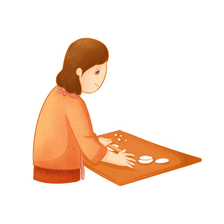 包饺子素材