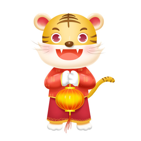 卡通立体老虎拜年 卡通立体老虎拜年