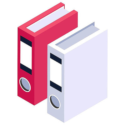 2.5D文件夹文件收纳简约扁平元素 2.5D文件夹文件收纳简约扁平元素