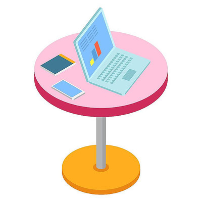 办公工作场景卡通扁平元素 办公工作场景卡通扁平元素