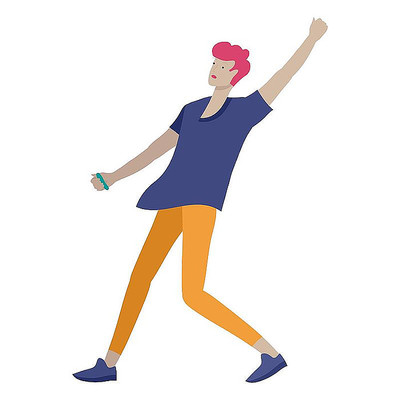 卡通运动男生扁平元素 卡通运动男生扁平元素