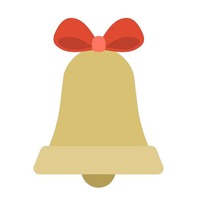圣诞节铃铛铃卡通扁平元素 圣诞节铃铛铃卡通扁平元素