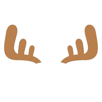 圣诞节装饰头饰鹿角扁平卡通元素 圣诞节装饰头饰鹿角扁平卡通元素