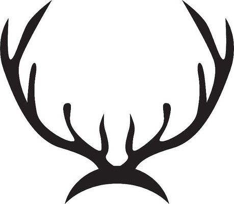头饰鹿角剪影灰色扁平元素 头饰鹿角剪影灰色扁平元素