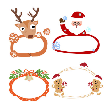 可爱卡通圣诞节圣诞边框 可爱卡通圣诞节圣诞边框