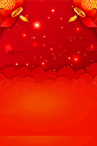 红色吉祥喜庆灯笼背景图 红色吉祥喜庆灯笼背景图