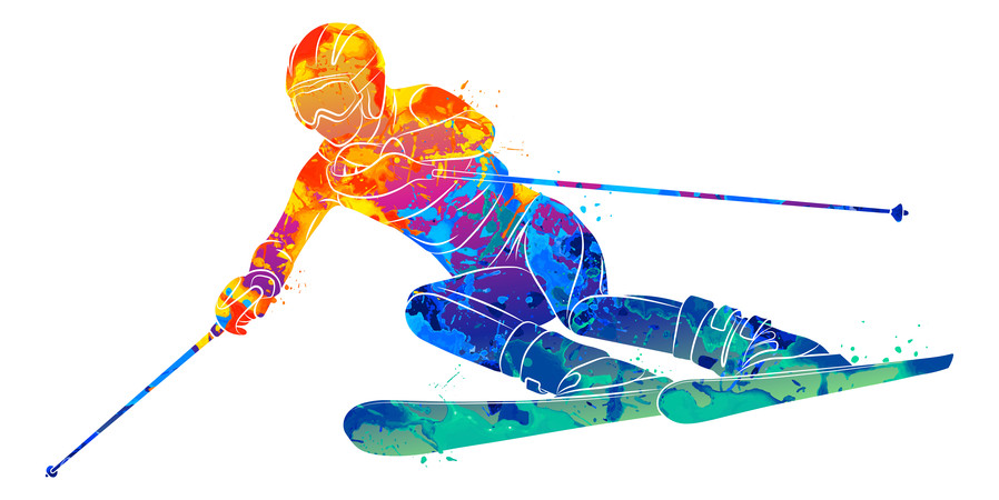 卡通花样滑雪元素 卡通花样滑雪元素