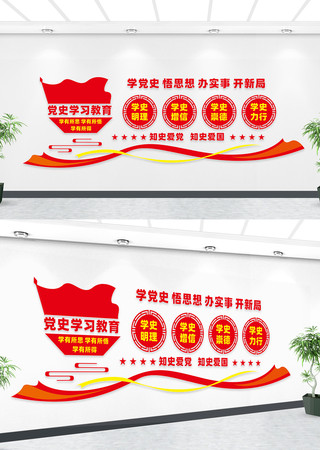 党史学习教育文化墙 党史学习教育文化墙