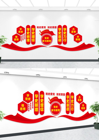 党史学习教育文化墙 党史学习教育文化墙