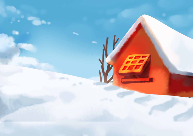 ѩ��ѩ�ݱ���ͼ PSD