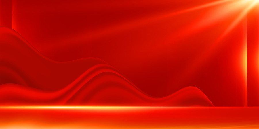 中国红红色飘带条纹背景图 中国红红色飘带条纹背景图