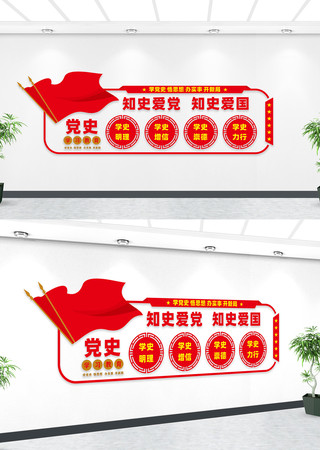 党史学习教育文化墙 党史学习教育文化墙