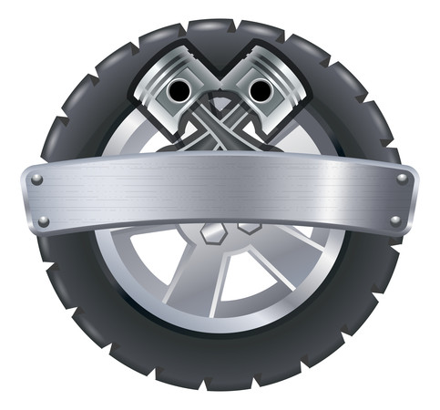 卡通黑色轮胎元素 卡通黑色轮胎元素