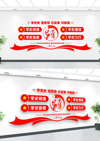 学党史悟思想文化墙 学党史悟思想文化墙