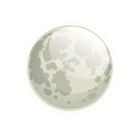 卡通白色月球 卡通白色月球