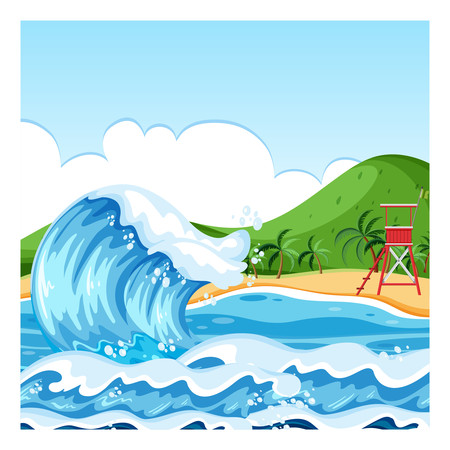 卡通翻腾的蓝色水元素 卡通翻腾的蓝色水元素