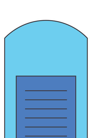 卡通蓝色建筑元素 卡通蓝色建筑元素