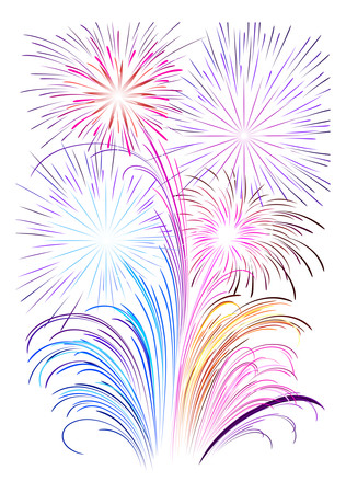 卡通烟花线条元素 卡通烟花线条元素