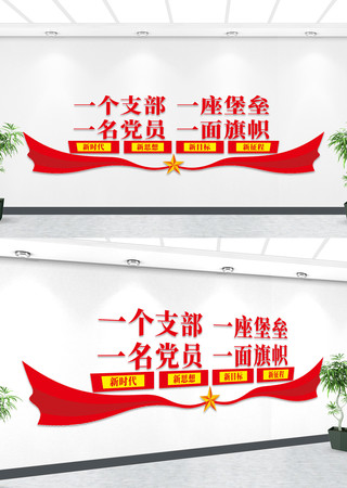 党支部文化墙 党支部文化墙
