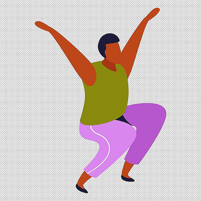 男人下蹲举手 男人下蹲举手