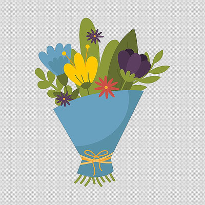 蓝色鲜花花束 蓝色鲜花花束